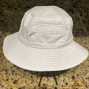 Solar block white bucket hat.                       NWOT